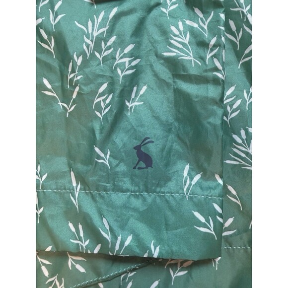 JOULES Right As Rain Jacket Size 8 Green Ditsy Waterproof Coat Hooded - Picture 8 of 15